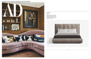LEVANTE Bed, design Dainelli Studio on AD || November 22