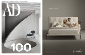 LEVANTE Bed, design Dainelli Studio on AD|| Jan/Feb 23